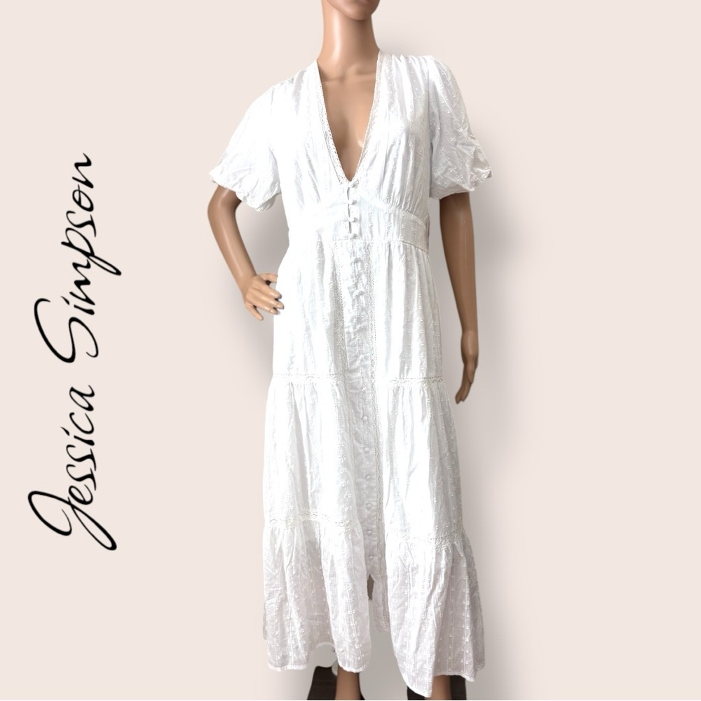 Jessica Simpson White Maxi Dress